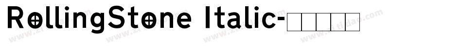 RollingStone Italic字体转换